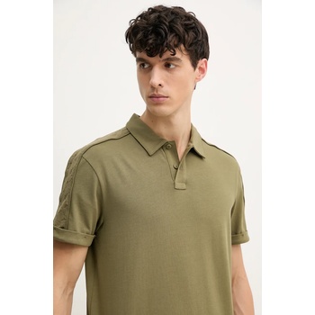 JOOP! Памучна тениска с яка Joop! в зелено с изчистен дизайн 30045558 (30045558)