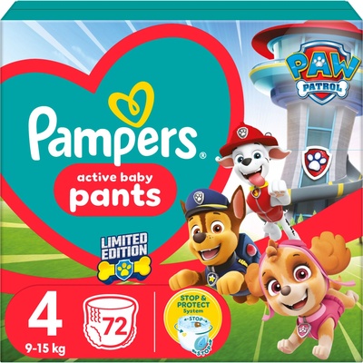 Pampers Памперс панталони 9-15 кг Maxi 4 (72 бр. ) Paw Patrol (10DP010570)