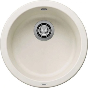 BLANCO Rondo - Мивка Silgranit, диаметър 45 cm, нежно бяло 527057 (527057) Мивка за вграждане