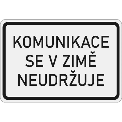 Dopravní značka E13 V zimě neudržováno