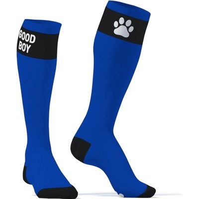 Kinky Puppy Ponožky Good Boy Big bavlněné podkolenky s tlapkami modré