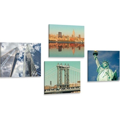 Set obrazů krásy města New York - 4x 40x40