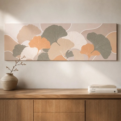 Obraz na plátně - V zemi Ginko Biloba FeelHappy.cz Rozměr obrazu (Šířka x Výška): 240 x 80 cm