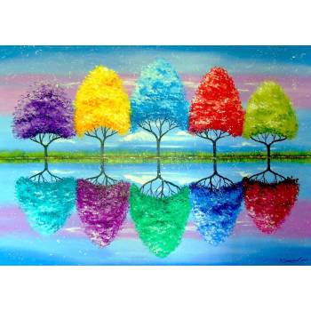Image 1 of Enjoy - Puzzle Each Tree Has Its Own Colorful History - 1 000 piese