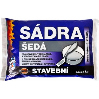 Sádra šedá, stavební, 1 kg