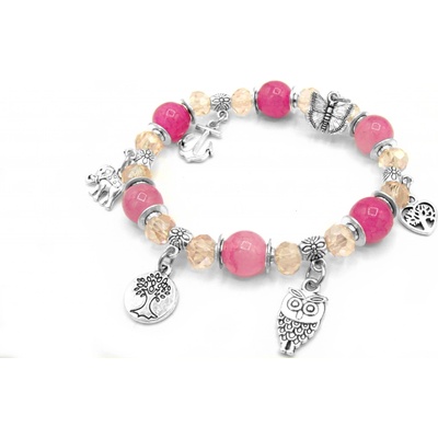 Steel Jewelry náramek s přívěsky z bižuterie NR220138