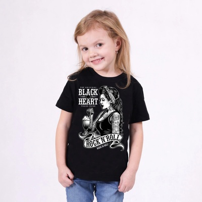 Black Heart Dětské motořkářské triko SHAKE Černá