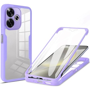 Techsuit Калъф за Xiaomi Poco F6 + Протектор - ColorVerse 360 Series - Лилав