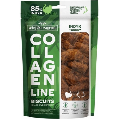 Wiejska Zagroda Maškrta pre psa Kolagénové sušienky s moriakom 90 g