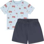 Minymo Детско ежедневно термо бельо Minymo Kid's T-Shirt+Short Set AOP 134356 Overall - Niagara Mist - размер 128 (EU) (714-1867-0117)