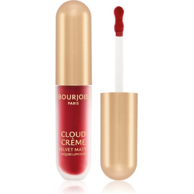 Bourjois Cloud Crème Velvet Matte ултра матиращо течно червило цвят 08 Chérie Cherry 3.1ml