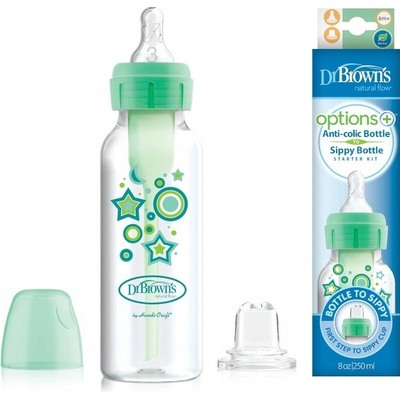 Dr. Brown's Sada Kojenecká Láhev Anti colic Dudlík + Pítko 6 m+ 250 ml