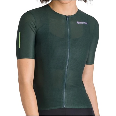 Sportful Дамска фланелка с къс ръкав за колоездене Sportful Women's Light 2 Jersey Cycling jersey - Oblivion Green (156-2754-0313)