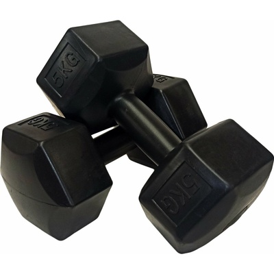 S-SPORT PVC činka na ruky, šesťhranná 2x5 kg