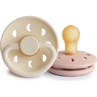 Frigg dudlíky Moon Phase Latex 2 pack Blush/Cream