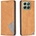 Huawei Honor X6b Rhombus Texture Magnetic Wallet Кожен Калъф и Протектор
