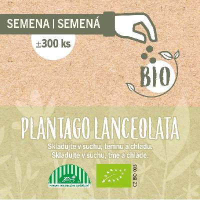 BIO Jitrocel kopinatý - Plantago lanceolata, SEMENA
