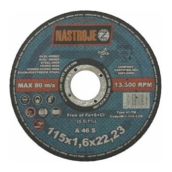 Nástroje cz Kotouč řezný 115 x 1,6 x 22 mm IM-1-115-1,6R