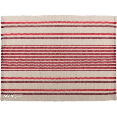 SCANquilt prostírání Muri úzké proužky naturčervená 30x45cm