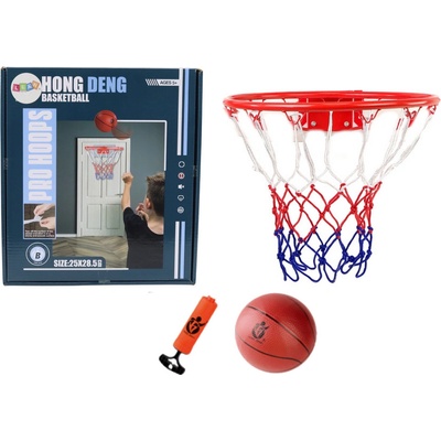 Lean Toys Basketbalový set lopta, kôš, pumpa