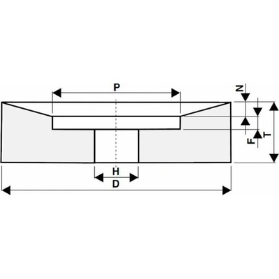 Tyrolit 98A60K9V40 Brúsny kotúč 350 x 40 / 5,2 x 127 - 200 x 9,8 mm T428386