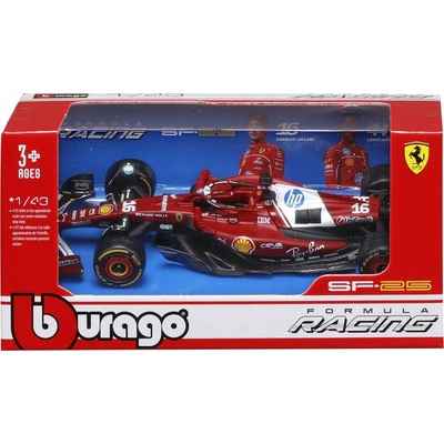 Bburago: F1 závodní auto 1:43 Ferrari SF 25 Leclerc