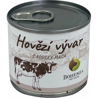 Bohemia Pet Food Vývar hovězí s kousky masa 140ml