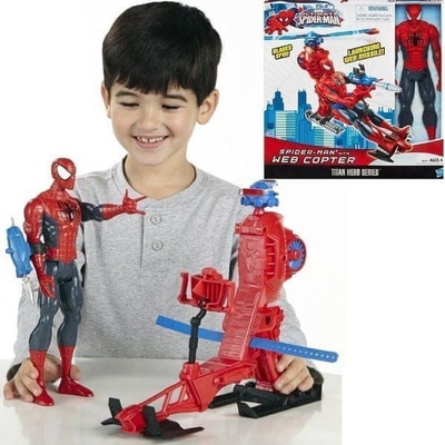 Hasbro MARVEL Spiderman + vrtulník Web Copter.