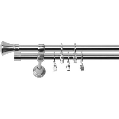 Dekodum Dvouřadá Garnýž Monaco 19/19 mm ocelový efekt 340 cm