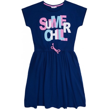 Winkiki Kids Wear dívčí šaty Summer Chill navy