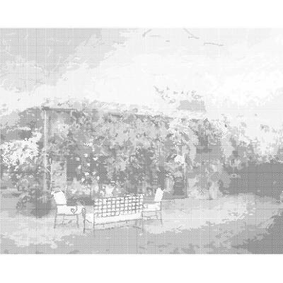 ZUTY Bodkovanie - ZÁHRADKA V TOSKÁNSKU Rámovanie: bez rámu a bez vypnutia plátna, Rozmer: 40x50 cm