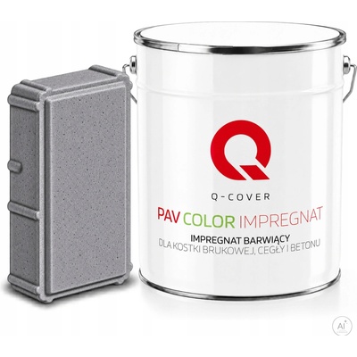 Q-COVER BARVICÍ IMPREGNACE NA DLAŽEBNÍ KÁMEN, CIHLY, BETONU, BARVA ŠEDÁ RAL 7045, 5L