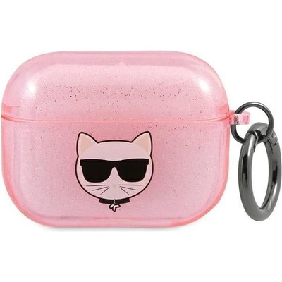 Karl Lagerfeld Калъф Karl Lagerfeld KLA3UCHGP Glitter Choupette за Apple AirPods 3, розов (KF000641)