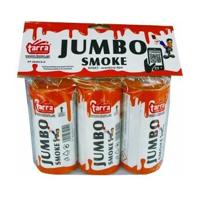 Dymovnica JUMBO SMOKE ORANŽOVÁ 3 ks 16/3 trhacia poistka