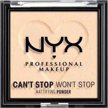 NYX Professional Makeup Can't Stop Won't Stop Mattifying Powder zmatňujúci púder 01 Fair 6 g
