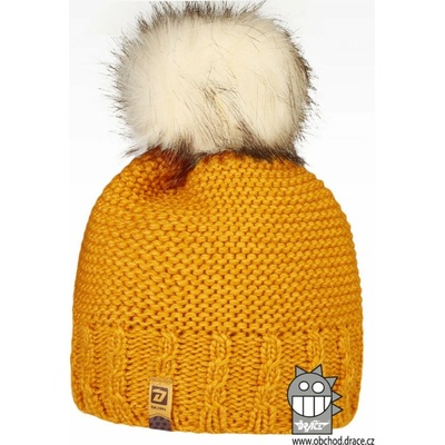 Dráče Pletená čiapka Dráča Rainbow 11 horčicová