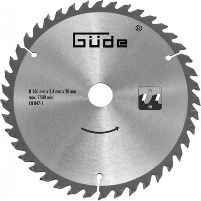 Güde Pilový kotouč O 160 x 20 mm, 24 z (HM) 58171