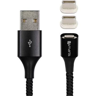 4smarts Magnetic USB Cable GRAVITYCord 2.0 with Two USB-C Connectors - кабел с магнитен накрайник с два USB-C конекторa за устройства с USB-C (50см) (черен)