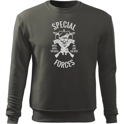 DRAGOWA мъжки суитшърт Special Forces, сив 300г/м2 (5417)