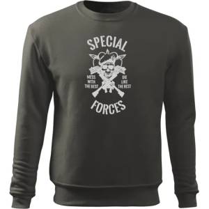 DRAGOWA мъжки суитшърт Special Forces, сив 300г/м2 (5417)