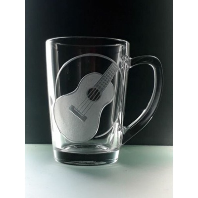 DaMirs Hrnek skleněný - ukulele (250ml)