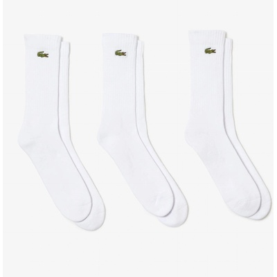 Lacoste Чорапи Lacoste Men's Cotton Logo Crew Socks - White 001