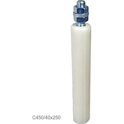 Nylonový vodící váleček ø42, H-250mm, závit M18 pro horní vedení posuvné brány
