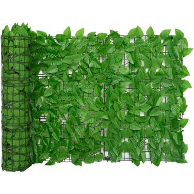 Petrashop Balkónová zástěna se zelenými listy 500 x 75 cm Zelená