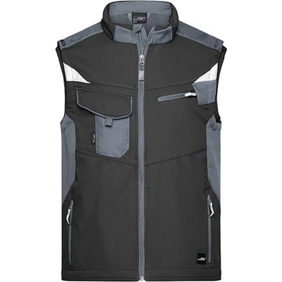 James & Nicholson pánská softshellová vesta JN845 Black