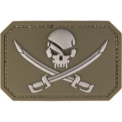 Nášivka Mil-Tec Skull Swords - olivová