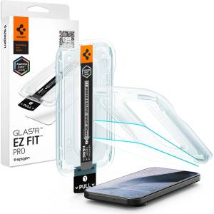 Spigen Стъклен протектор Spigen Glas. tR EZ-FIT Pro (AGL11485) (2 броя в комплект) - Google Pixel 11 Pro XL - Прозрачен