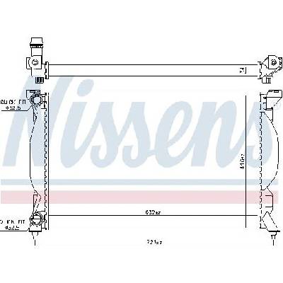 Chladič, chlazení motoru NISSENS 60304A 60304A