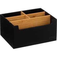 5five Simply Smart Organizér na kosmetiku, 5 přihrádek, bambus, černý