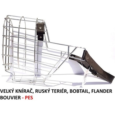 Mr. Rozchov Náhubek kovový Velký knírač Ruský teriér Bobtail Flander bouvier pes